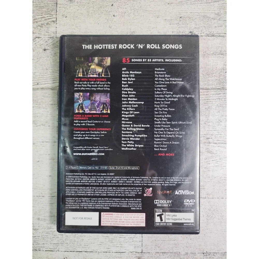 PS2 Guitar Hero 5 (Sony PlayStation; 2009) CIB Complete w/ Manual